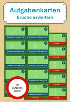 Vorschau - Aufgabenkarten - Aufgabenkarten - Brüche erweitern - Deckblatt