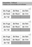 Vorschau - Arbeitsblätter - Körperteile Körper Faltbuch - DaZ DaF - Seite 3