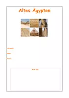 Vorschau - Unterrichtsreihen - Altes Ägypten - Materialpaket - Heft - Deckblatt