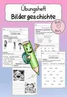 Vorschau - Arbeitsblätter - Übungsheft Bildergeschichte – Aufsatztraining Deutsch Grundschule (Klasse 3/4) - Deckblatt