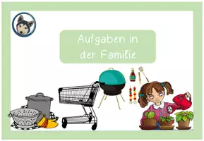 Vorschau - Arbeitsblätter - Aufgaben in der Familie - Deckblatt
