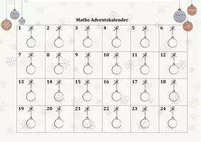 Vorschau - Arbeitsblätter - Adventskalender in Mathe für die Oberstufe (Differential- und Integralrechnung, Stochastik und Vektorgeometrie) - Deckblatt