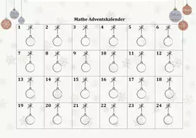 Vorschau - Arbeitsblätter - Adventskalender in Mathe für die Oberstufe (Differential- und Integralrechnung, Stochastik und Vektorgeometrie) - Seite 1