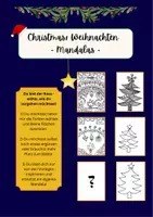 Vorschau - Mal- und Bastelvorlagen - Mandalas: Christmas/ Weihnachten - 3-fach differenziert Klasse 1, 2, 3, 4, 5, 6, 7, 8, 9, 10 - Seite 1