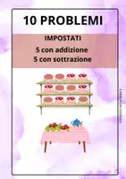 anteprima - Esercizi - 10 PROBLEMI IMPOSTATI con addizione e sottrazione - Pagina di copertina