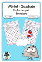 Vorschau - Arbeitsblätter - Würfel Quadrate Multiplikation 2 - Deckblatt