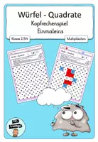 Vorschau - Arbeitsblätter - Würfel Quadrate Multiplikation 7 - Deckblatt
