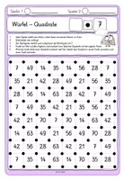 Vorschau - Arbeitsblätter - Würfel Quadrate Multiplikation 7 - Seite 2