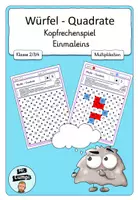Vorschau - Arbeitsblätter - Würfel Quadrate Multiplikation 8 - Deckblatt