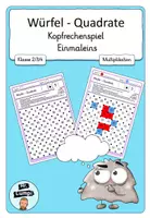 Vorschau - Arbeitsblätter - Würfel Quadrate Multiplikation 9 - Deckblatt