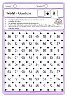Vorschau - Arbeitsblätter - Würfel Quadrate Multiplikation 9 - Seite 2