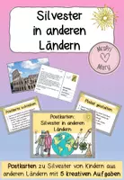 Vorschau - Arbeitsblätter - Silvester in anderen Ländern (Klasse 3 und 4) - Deckblatt