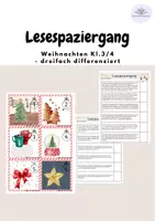 Vorschau - Anderer Materialtyp - Lesespaziergang JG 3/4 Weihnachten dreifach differenziert - Deckblatt