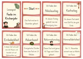 Vorschau - Spiele - Kirchenjahr Lesespiel 3./4. Klasse - Feste im Jahreskreis spielerisch erarbeiten - Seite 2