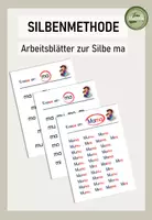 Vorschau - Arbeitsblätter - Arbeitsblätter zum Einkreisen der Silbe ma - Deckblatt