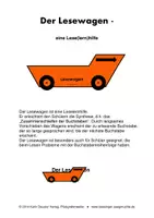 Vorschau - Anderer Materialtyp - Leselernhilfe: Der Lesewagen - Deckblatt