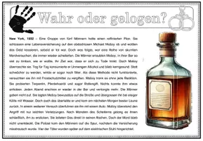 Vorschau - Arbeitsblätter - Rätsel/ Quiz: Wahr oder Gelogen - Crime Edition (mit Lösung) - Seite 1