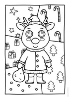 Vorschau - Mal- und Bastelvorlagen - Ausmalbilder Rentiere, Weitermalkunst, Ausmalbilder Winter, Weihnachten - Seite 2