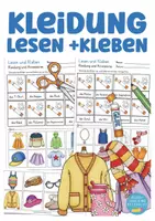 Vorschau - Arbeitsblätter - Lesen und Kleben Kleidung Deutsch Klasse 1 - Deckblatt