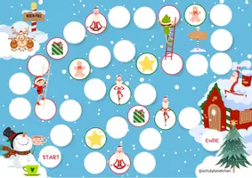 Vorschau - Spiele - Winter-Leiterspiel - Der Weihnachtsmann will nach Hause - Seite 1