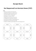 Vorschau - Arbeitsblätter - Escape Room "Der Steppenwolf von Hermann Hesse (1927)" - Deckblatt