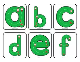 Vista previa - Tarjetas / Manipulativos - Tarjetas: Ruta Navideña abc (Letra Minúscula) - página 1