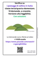 anteprima - Compiti in classe/Test - Classe terza-quarta geografia verifica paesaggi di collina - Pagina di copertina