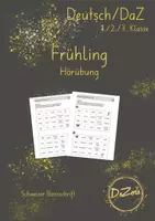 Vorschau - Unterrichtsreihen - Hörübung zum Wortschatz Frühling - Deckblatt
