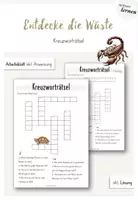 Vorschau - Arbeitsblätter - Entdecke die Wüste - Kreuzworträtsel - Deckblatt