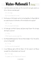 Vorschau - Arbeitsblätter - Wüsten-Mathematik - Sachaufgaben für Klasse 2, 3 und 4 - Seite 3
