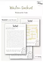 Vorschau - Arbeitsblätter - Entdecke die Wüste - Suchsel - Deckblatt