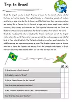 Vorschau - Arbeitsblätter - Brazil Reading Comprehension Englisch Reading Games Klasse 8 English - Seite 1