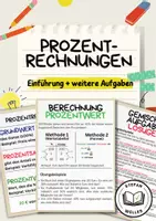 Vorschau - Arbeitsblätter - Einführung in Prozentrechnen - Deckblatt