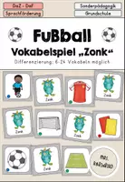Vorschau - Spiele - Fußball Vokabelspiel Zonk - DaZ DaF Sprachförderung - Deckblatt