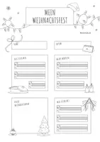 Vorschau - Arbeitsblätter - Steckbrief | Mein Weihnachtsfest – Weihnachten (Lineatur 1. Klasse) - Seite 1