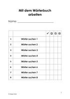 Vorschau - Arbeitsblätter - Mit dem Wörterbuch arbeiten - Seite 1