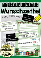 Vorschau - Arbeitsblätter - Wunschzettel für Weihnachten mit Formulierungshilfen - Deutsch/DaZ/Englisch - Deckblatt