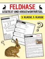 Vorschau - Arbeitsblätter - Feldhase: Leseverständnis und Kreuzworträtsel mit Lösungen - Deckblatt