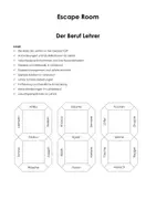 Vorschau - Arbeitsblätter - Escape Room "Der Beruf Lehrer" - Deckblatt