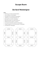Vorschau - Arbeitsblätter - Escape Room "Der Beruf Webdesigner" - Deckblatt