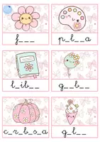 Vista previa - Tarjetas / Manipulativos - Quines lletres falten?- Primavera - página 2