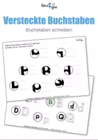 Vorschau - Arbeitsblätter - Versteckte Buchstaben - Deckblatt