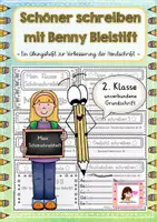 Vorschau - Arbeitsblätter - Schönschreibheft (Klasse 2) Unverbundene Grundschrift - Deckblatt