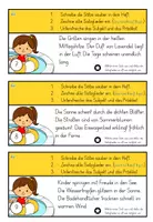 Vorschau - Arbeitsblätter - Satzglieder - Subjekt & Prädikat - Sommer - Pool - Seite 3