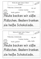 Vorschau - Arbeitsblätter - Weihnachten Sätze bilden, Miniheft, Satzbau, doppelte Schüttelsätze - Seite 2