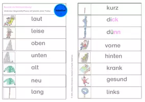Vorschau - Arbeitsblätter - Deutsch mit Spaß: Adjektive 1, Wortinfo - Seite 2