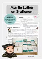 Vorschau - Arbeitsblätter - Martin Luther an Stationen - Deckblatt