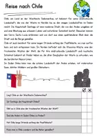 Vorschau - Arbeitsblätter - Chile Lesespiel Textverständnis Leseförderung Klasse 5 Text mit Fragen - Seite 1