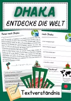 Vorschau - Arbeitsblätter - Dhaka Leseverstehen DaZ Texte Lesen Klasse 6 Deutsch - Deckblatt