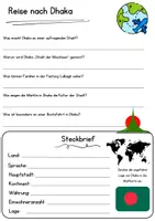 Vorschau - Arbeitsblätter - Dhaka Leseverstehen DaZ Texte Lesen Klasse 6 Deutsch - Seite 2